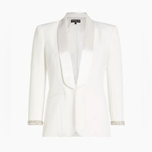 Generation Love Argo Crystal Trimmed Satin & Crepe Blazer size XS